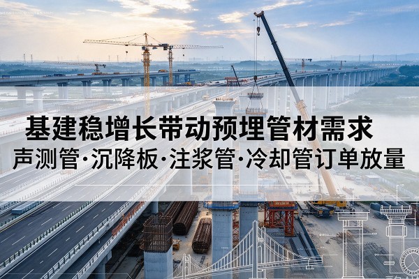 海港基建稳增长带动预埋监测管材需求，声测管、沉降板、注浆管订单持续放量